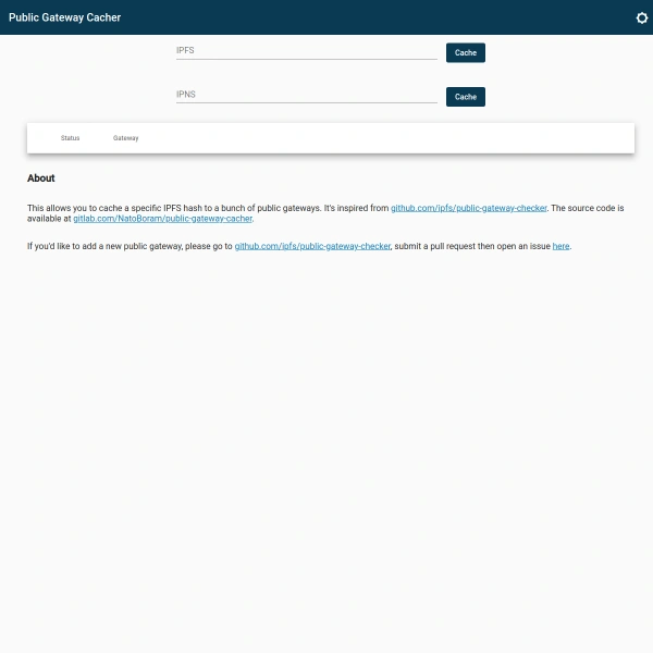 Public Gateway Cacher